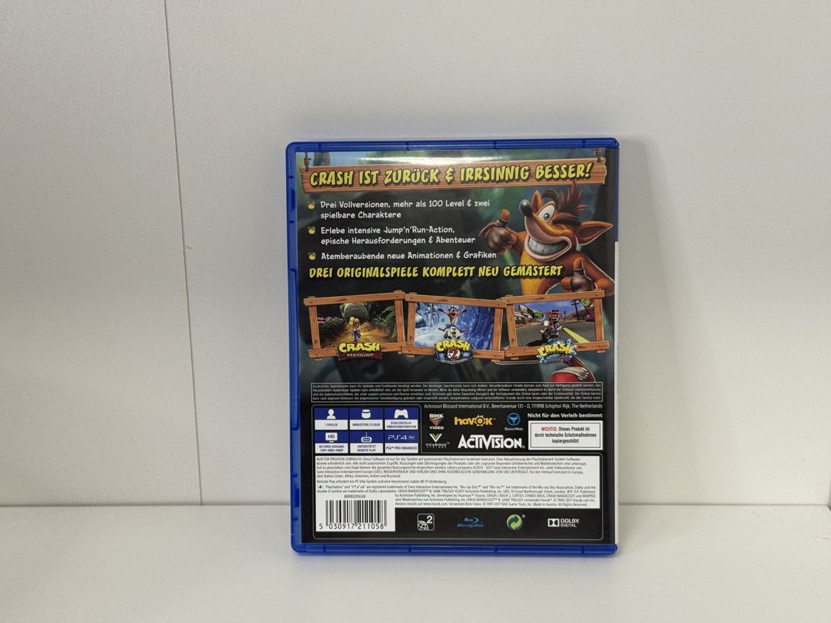 Spiele: Crash Bandicoot N. Sane Trilogy - PS4 – Gebraucht aus Herznach von marco_0123 2