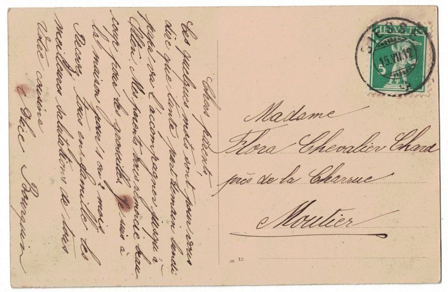 Cartoline postali: Cure de Diesse, animée, circulée 1912 – Usato da Frauenfeld venduto da POML 1