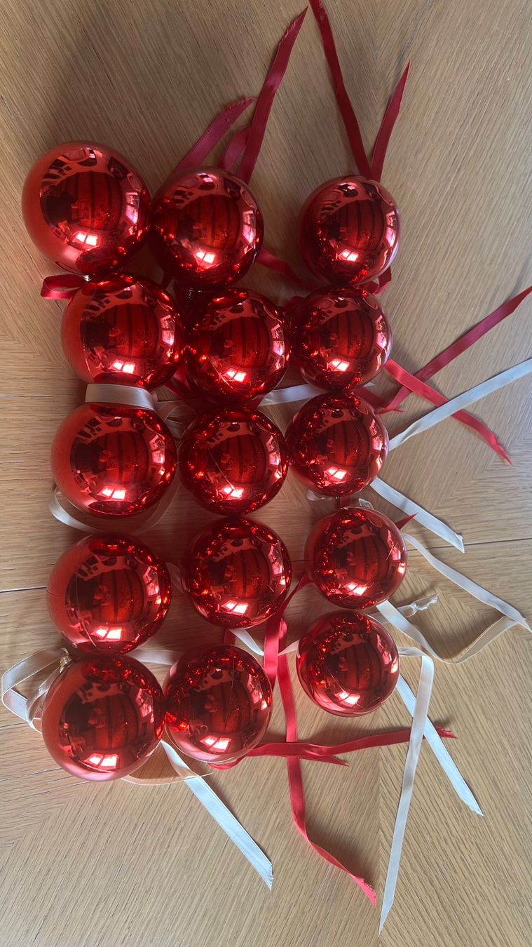 Tutte le decorazioni: Weihnachtskugeln Set, rot glänzend, 15 Stk, Top Zustand! – Nuovo (secondo la descrizione) da Schübelbach venduto da Bemafaja