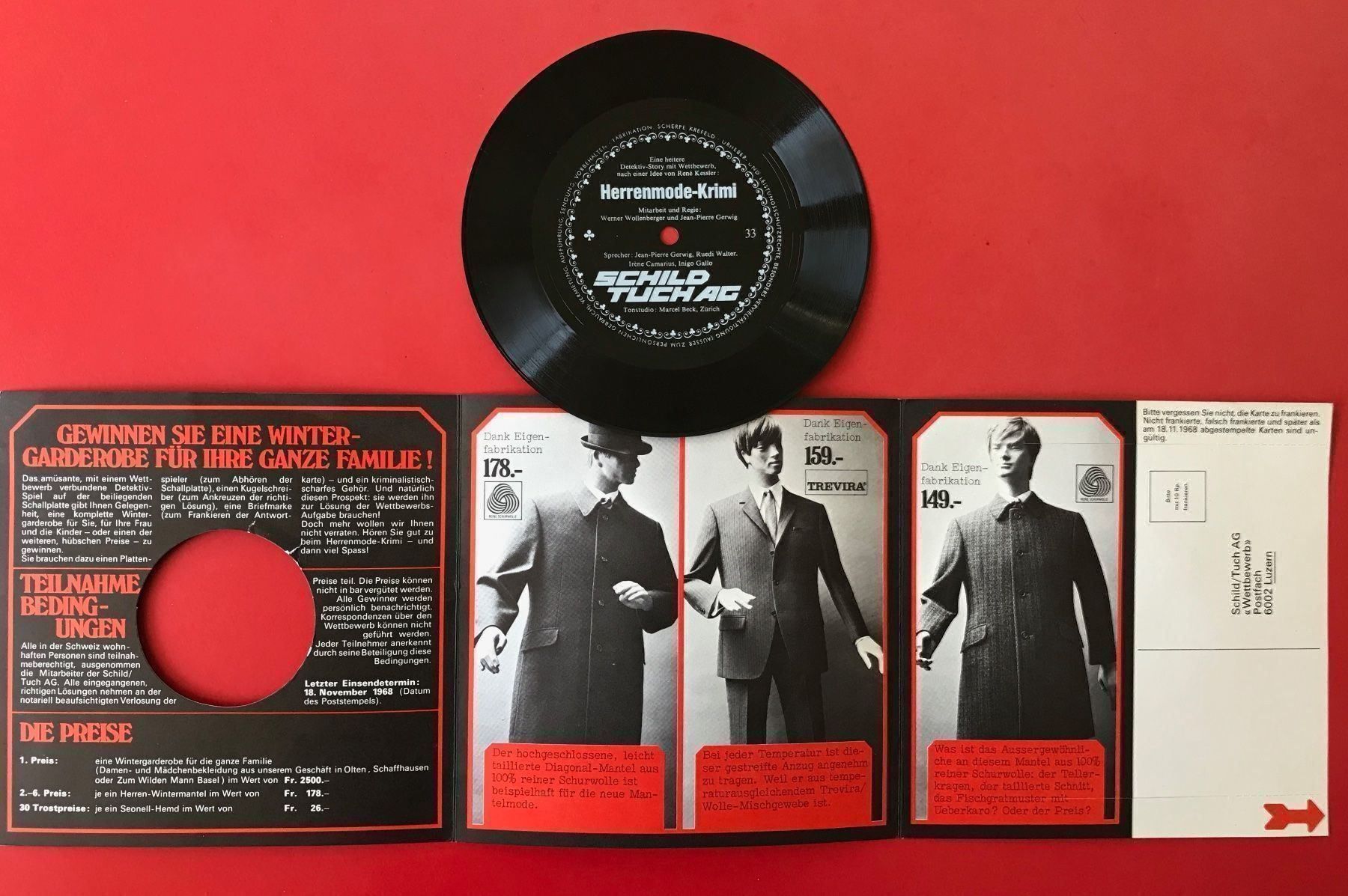 Dischi in vinile: Single HERRENMODE-KRIMI Schild 1968 – Usato da Zürich venduto da EYEBOOKS 1