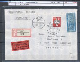 1985 DDR, Flugpostmarke, FDC, R - Brief