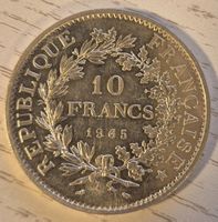 Frankreich 10 Francs 1965 «Hercule» – 900er Silber (R131)