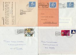 090 CH, 14 BEDARFSBRIEFE ab 1961, Läufer 5 Rp + 80er