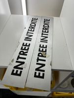 2x Entree interdite Schild