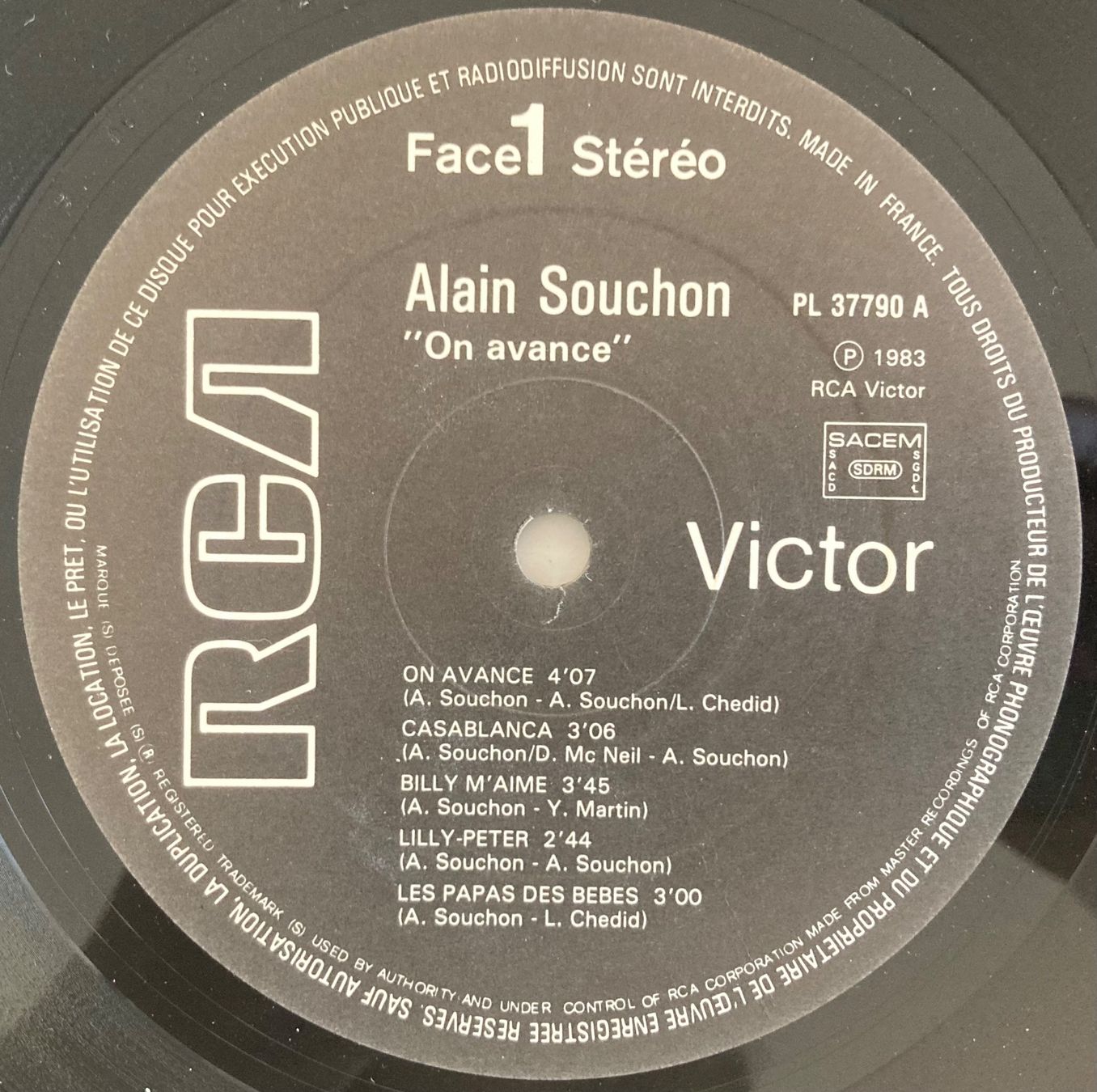 Dischi in vinile: ALAIN SOUCHON - ON AVANCE – Usato da Poliez-Pittet venduto da Newtown-Records 2