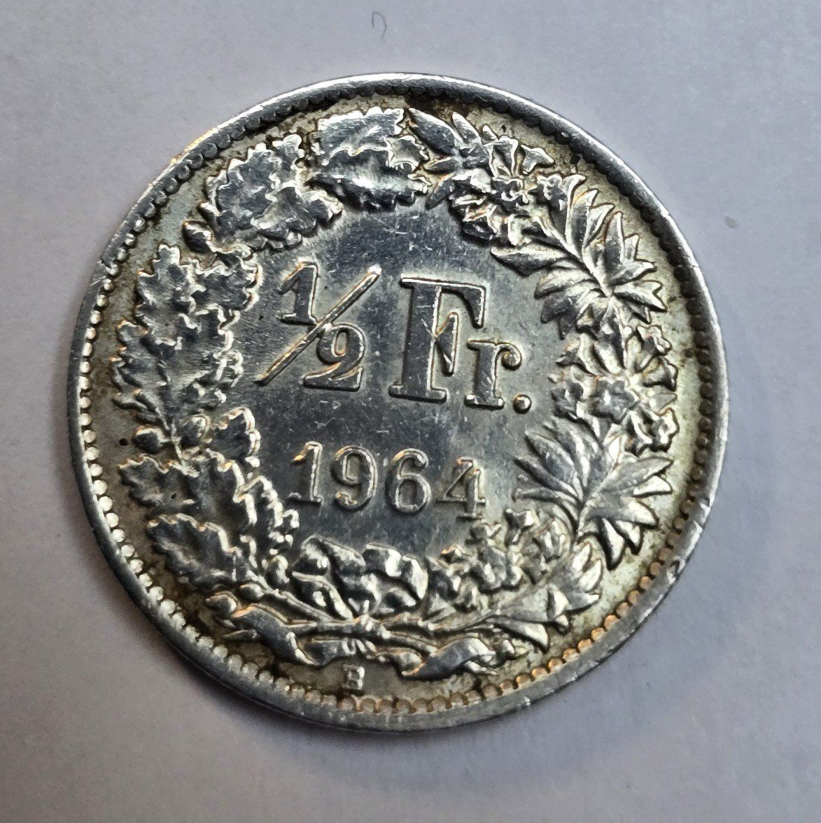 Alle Münzen: 50 Rp. 1964 Silbermünze – Gebraucht aus Hornussen von Corvette-