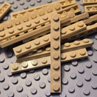 Lego 17 x Platten 1x8(3460) tan