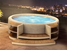 New Port Stepper Umrandung zu Soft Spa Whirlpool weiss