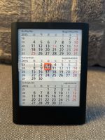 3-Monate Tischkalender / Einsteckkalender mit Datumsschieber