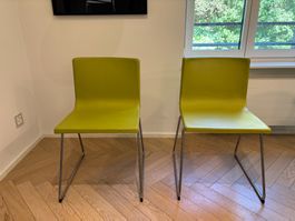 Lederstuhl Bernhard IKEA in Limettengrün, 2 Stück