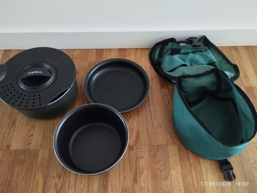 Camping Kochtopf Set Edelstahl - 2-tlg. Outdoor Kochgeschirr 700ml & 1000ml