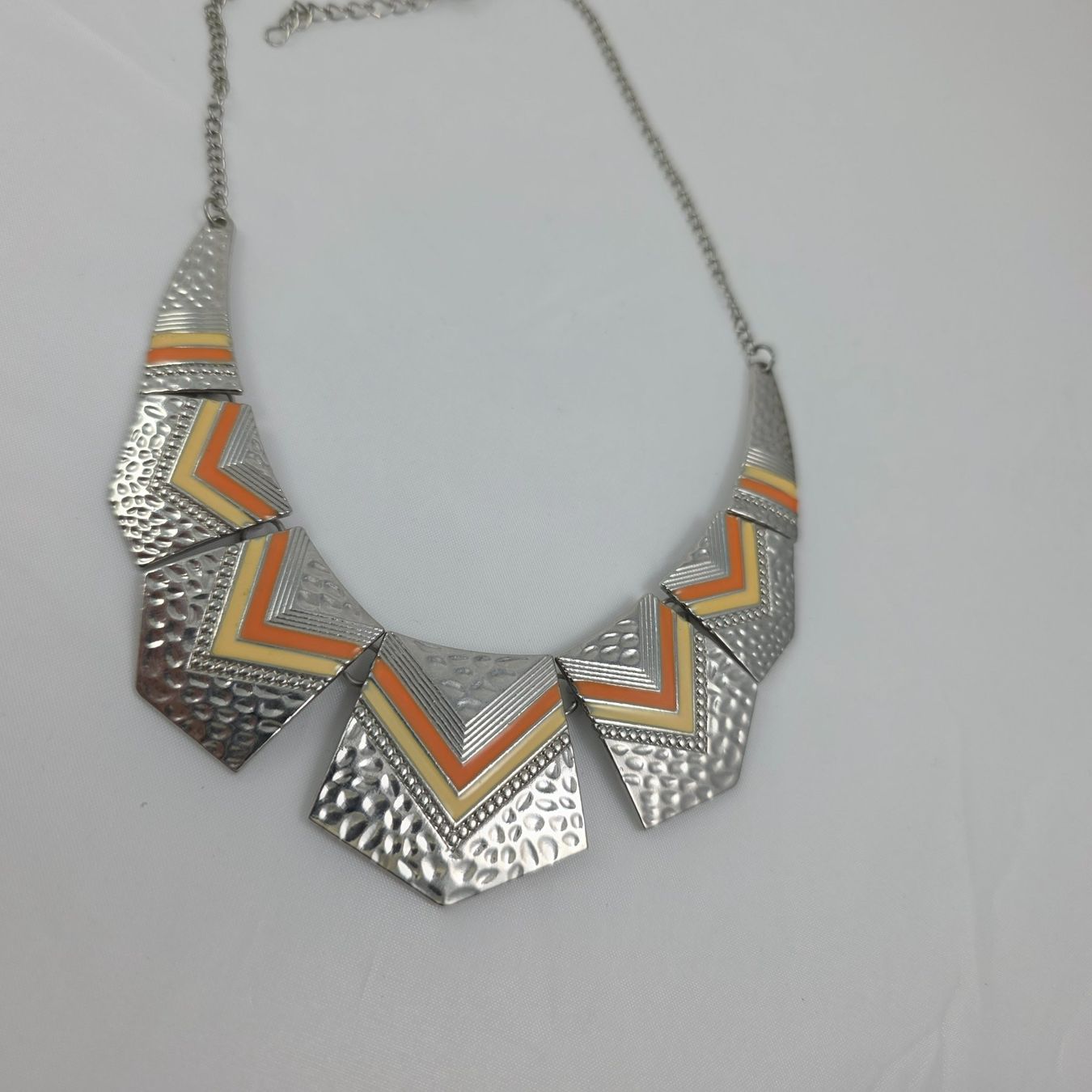 Catenine: Statement Kette mit geometrischem Design, Silberlook 524 – Usato da Wald ZH venduto da Martin79 3