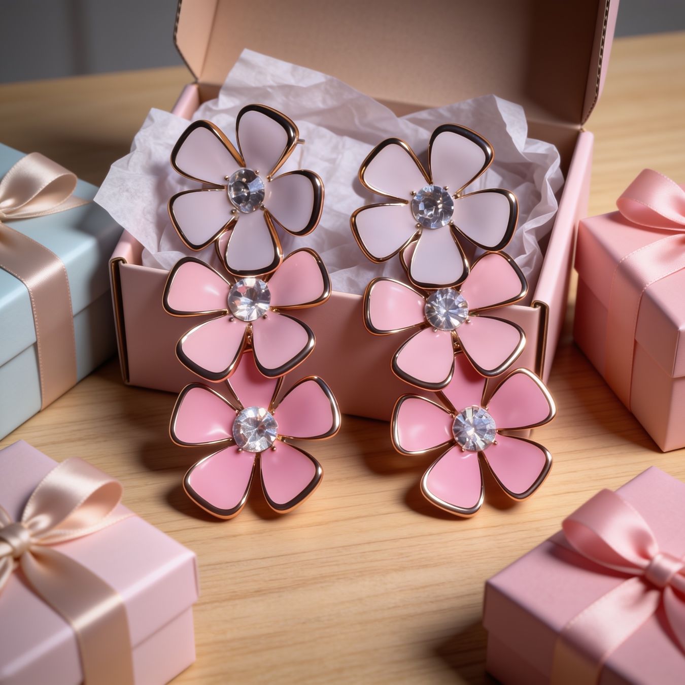 Orecchini pendenti & Orecchini a lobo: Boucles d’oreilles Flora – Nuovo e nell'imballaggio originale da St-Maurice venduto da Sandrinette123 3