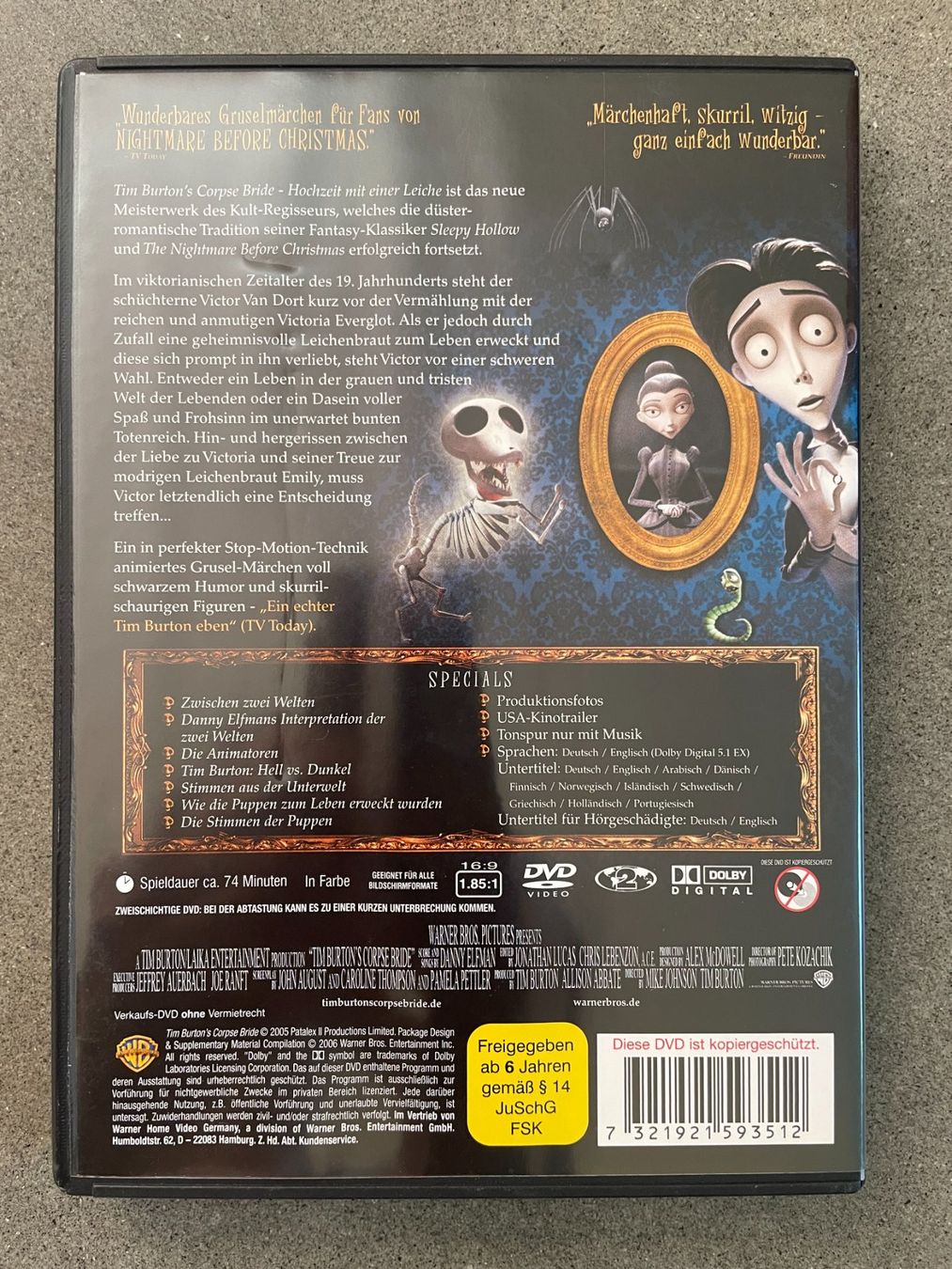 Tutti i DVDs: DVD Corpse Bride Hochzeit mit einer Leiche – Usato da Zofingen venduto da angito 2