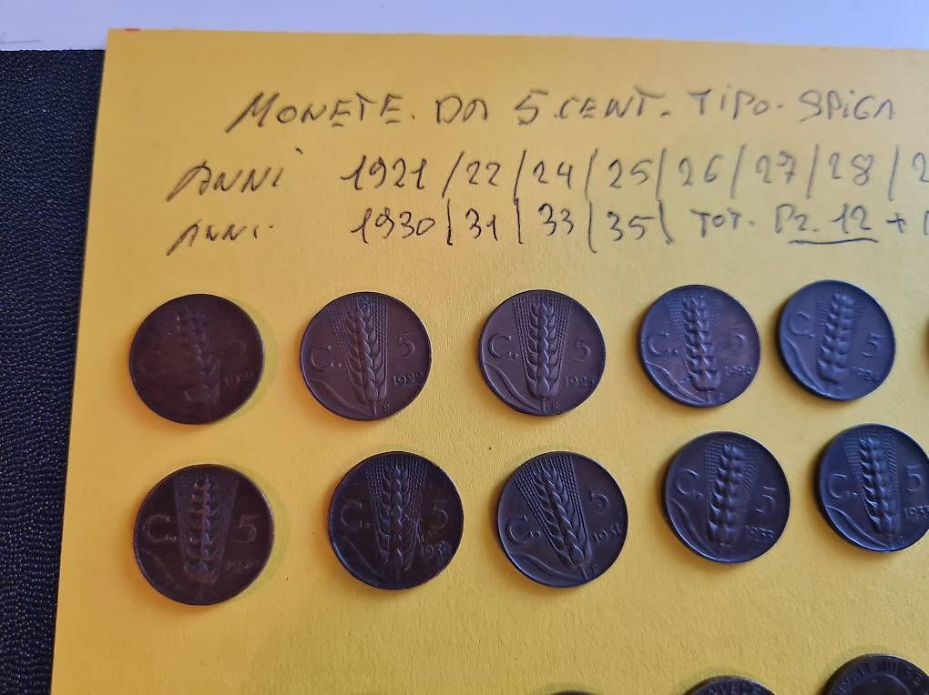 Tutti le monete: pz 18 Rare  monete da 5 cent .tipo Spiga – Usato da Figino venduto da cau_pcd6 1
