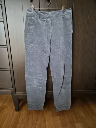 Marc O'Polo Samthose / Cordhose grau-blau, Gr. 36 (Velvet)