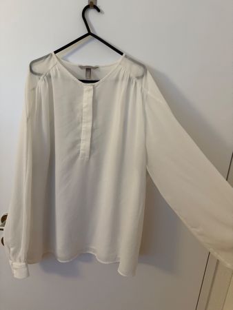 Elegante, weisse Bluse  - XL