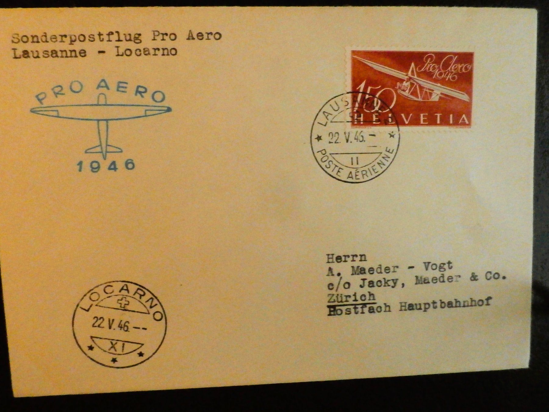 Tutti i francobolli: CH Pro Aero Aktion 1946 – Usato da Kehrsatz venduto da Bernherb2