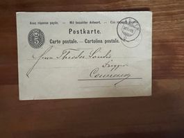 Postkarte uralt 1885 Laufen (V935)