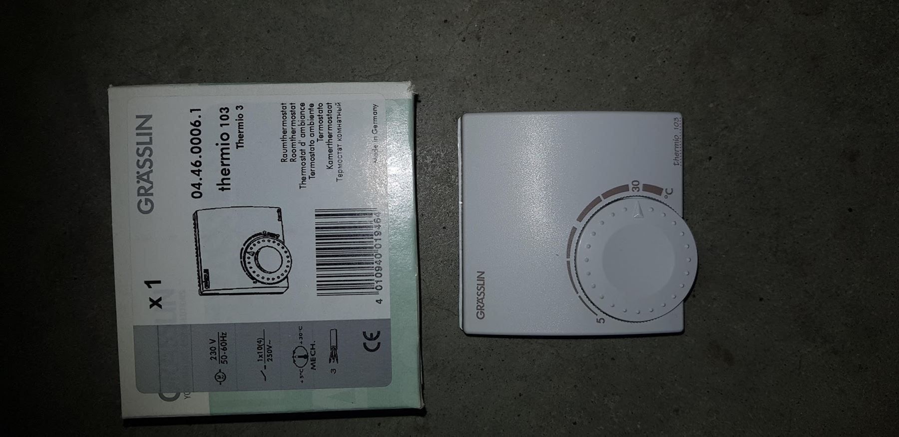 Radiatori: Grässlin Raumthermostat 230V – Nuovo e nell'imballaggio originale da Möriken AG venduto da heizemann