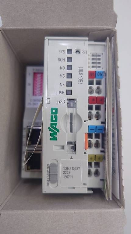 Wago Componenti elettronici: WAGO Controller PFC100 (750-8101); 2x Ethernet – Nuovo e nell'imballaggio originale da Neuenkirch venduto da PreppieSunshine 1