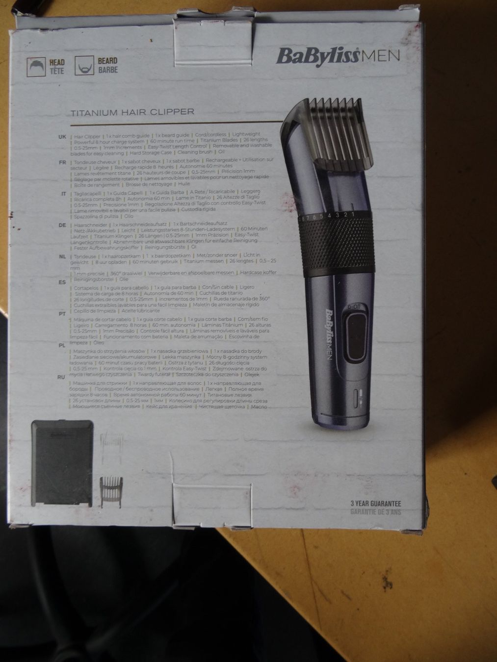 Coupe: Babyliss Men-Last Sharpness Titanium Hair Clipper E976E – Neuf avec emballage d'origine à Brügg BE par TSP02 1