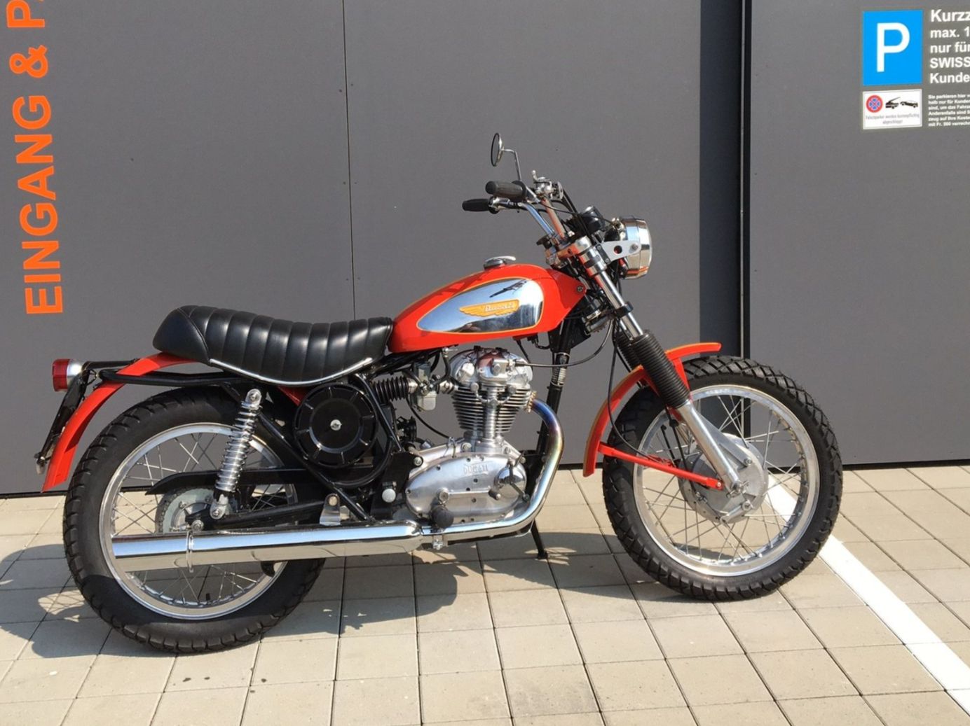 Ducati Enduro: Schöne Ducati 250 Scrambler Perle – Usato da Seewen SO venduto da Swiss-moto-bike 2