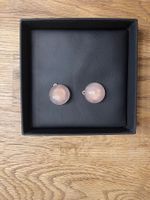 Ohrclips, mit echtem Rosé Quarz