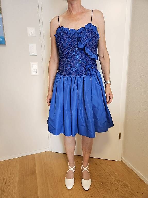 Kleider: blaues Kleid mit Polero – Gebraucht aus Arbon von Yajla 3