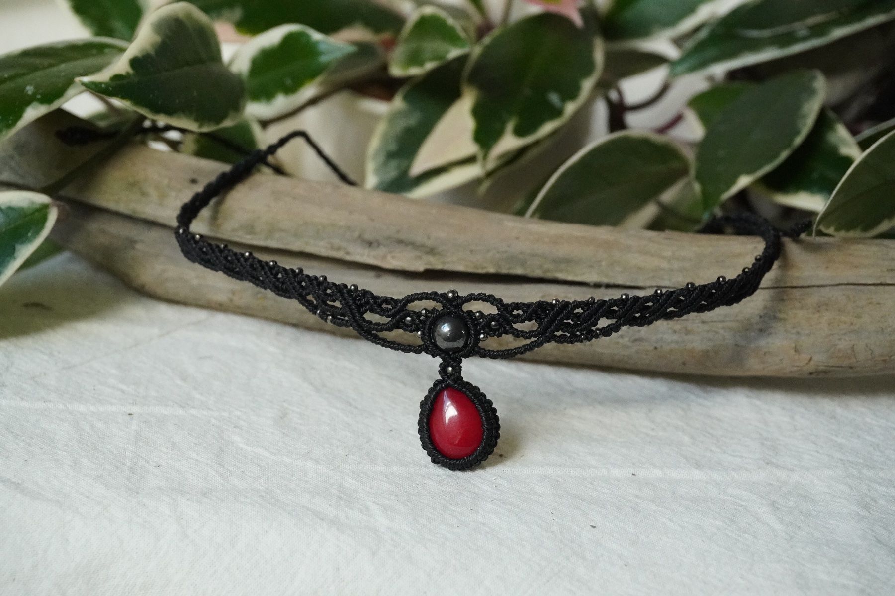 Ketten: Einzelstück - mirava - Makramee Choker-Halskette – Neu (gemäss Beschreibung) aus Heerbrugg von R.St27 1