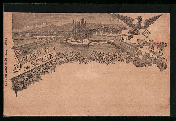 Ansichtskarten: Litho Genève, Exposition Nationale 1896 – Gebraucht aus Berlin von bartko-reher