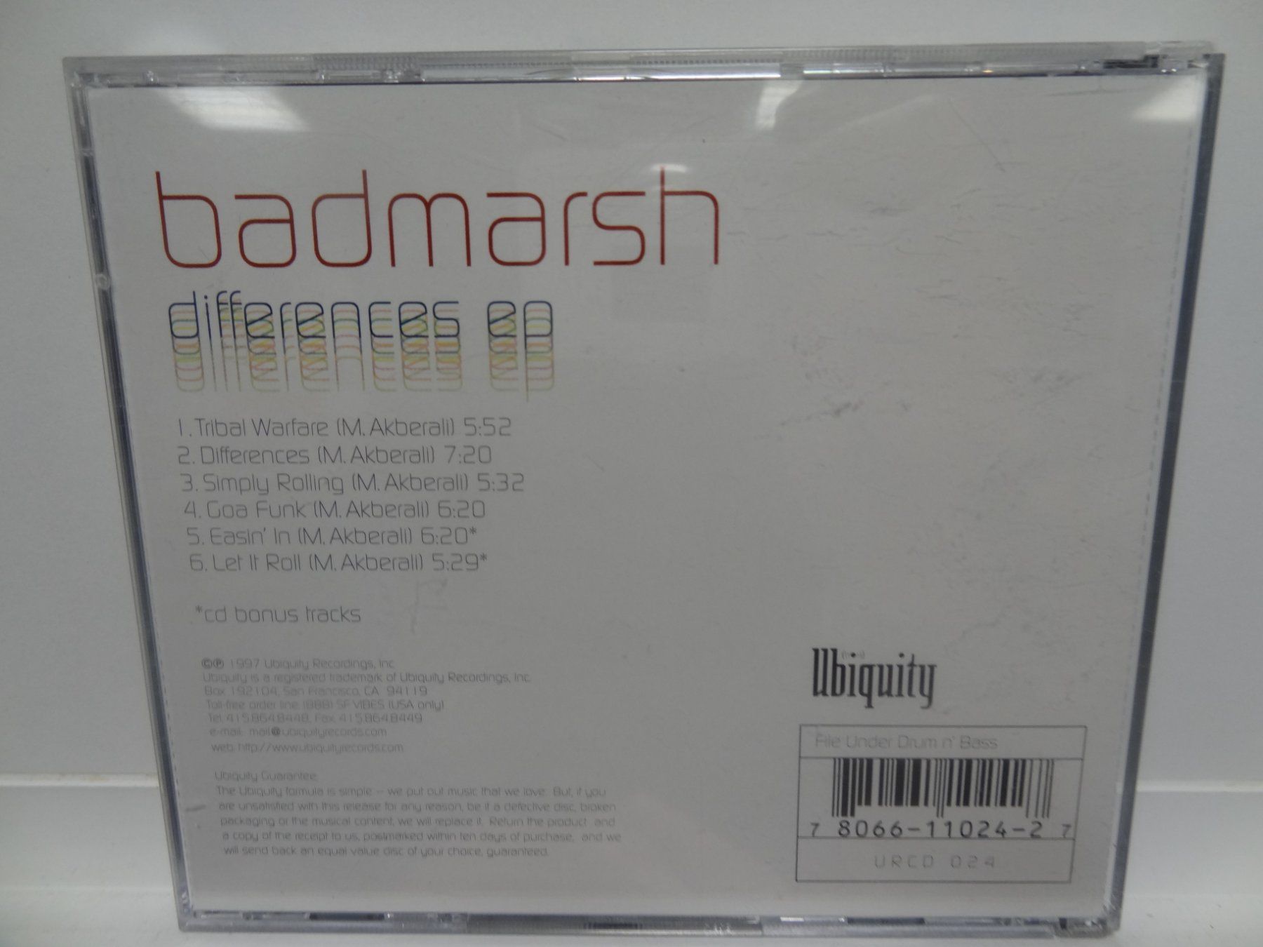 CDs: Badmarsh – Differences EP – Gebraucht aus luzern von musicandart 1