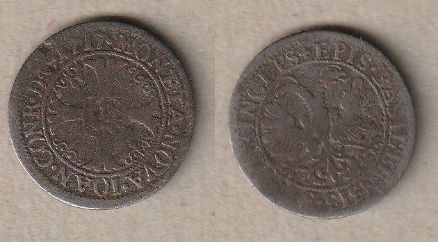 Alle Münzen: Bistum Basel, 1/2 Batzen 1717 – Gebraucht aus Allschwil von Coinfreak