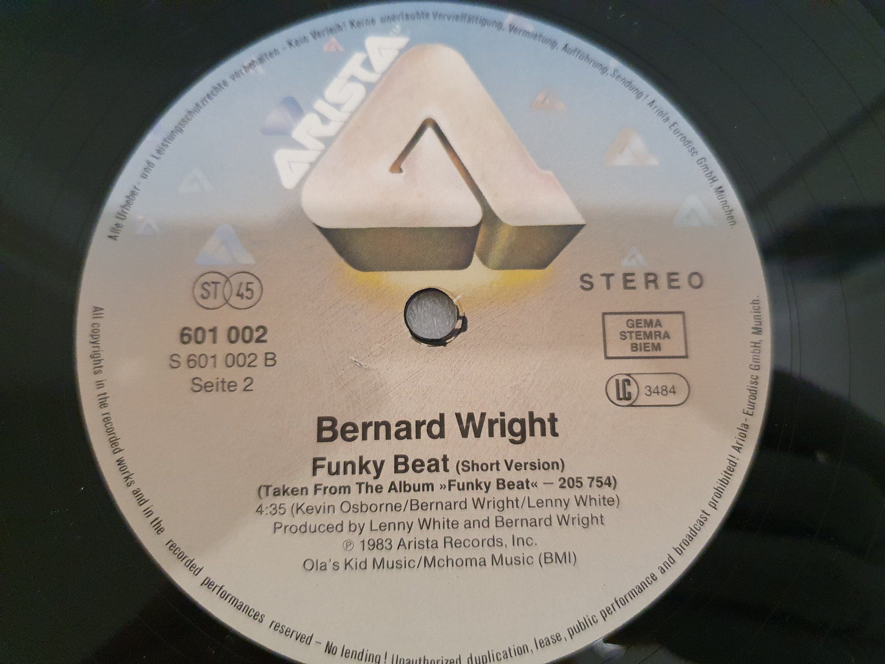 Dischi in vinile: Bernard Wright - Funky Beat – Usato da Uster venduto da Vinyl-Leidenschaft 5