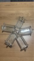 Lot de 5 petits tiroirs à épices anciens en verre épais
