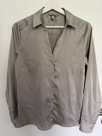 H&M Bluse Taupe/Grau (S)