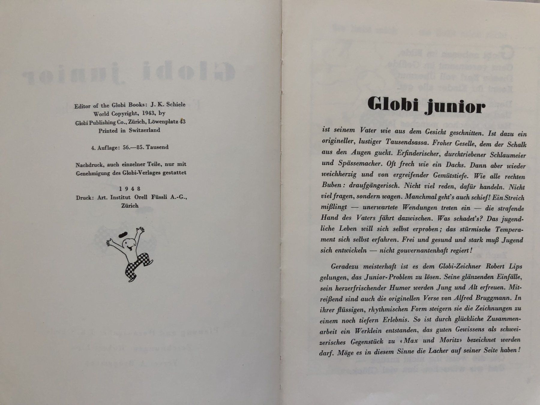 Fumetti: Globi junior - Band (2) - 4.Auflage 1948 – Usato da Schaffhausen venduto da durruti 3