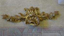 Holzornament Wanddekoration vergoldet gebraucht