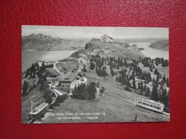 Rigi Staffel und Kulm Eisenbahn Seen s/w Karte