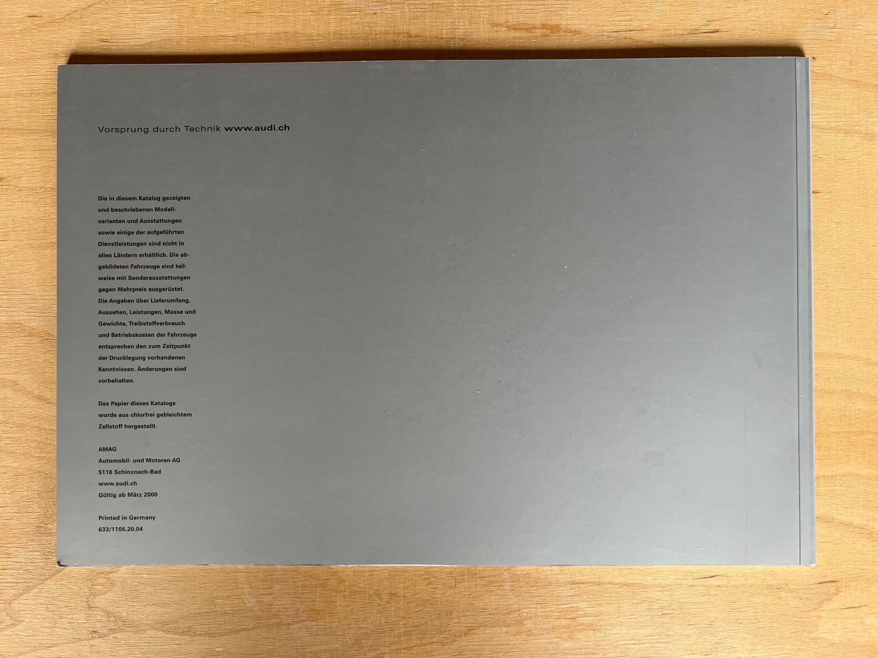 Audi Dokumente: Audi Modelle Verkaufsprospekt 03/2006 – Neu (gemäss Beschreibung) aus Einsiedeln von Fippo331 1