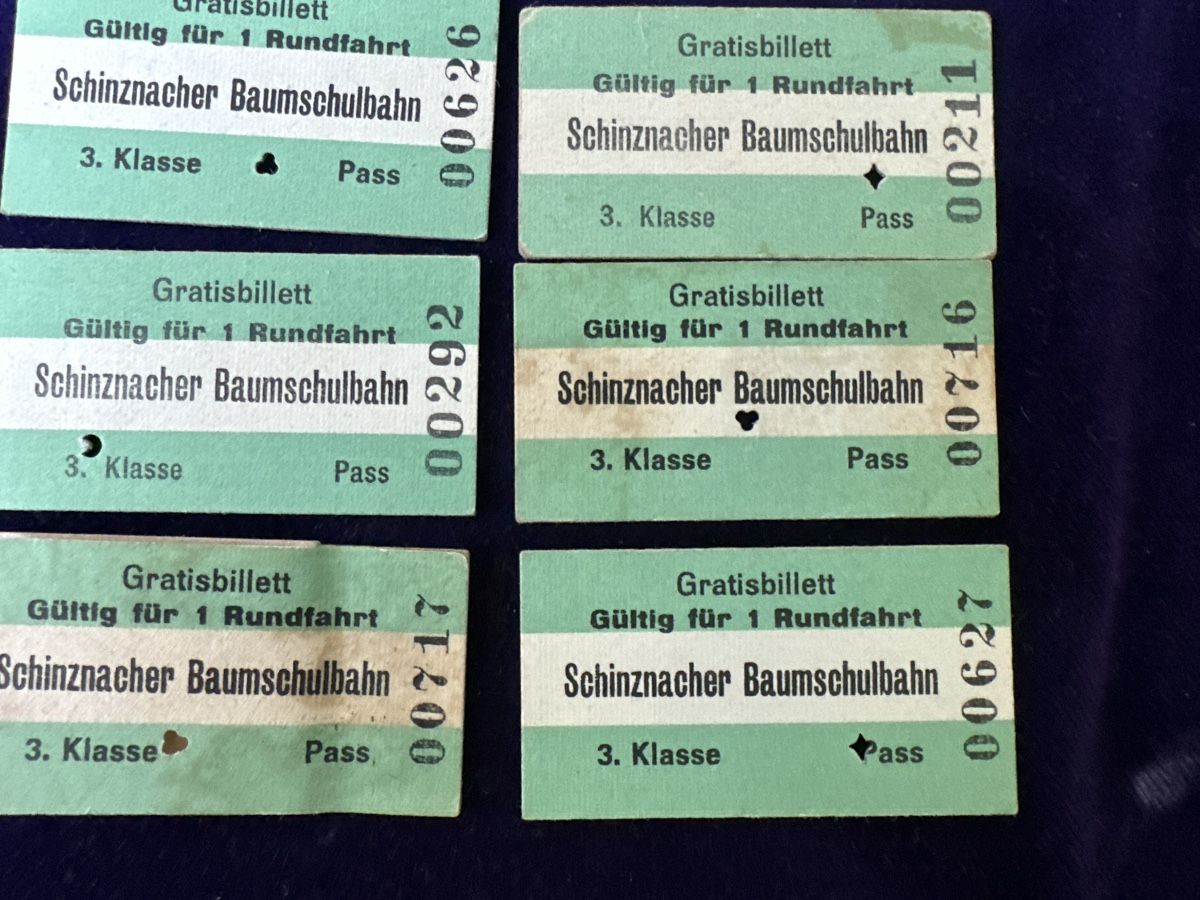 Tickets: Originale Schinznacher Baumschulbahn Billette, 11 Stk. – Gebraucht aus Zürich von Chaeffeler 2