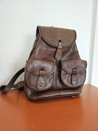 Vintage Lederrucksack, klein.