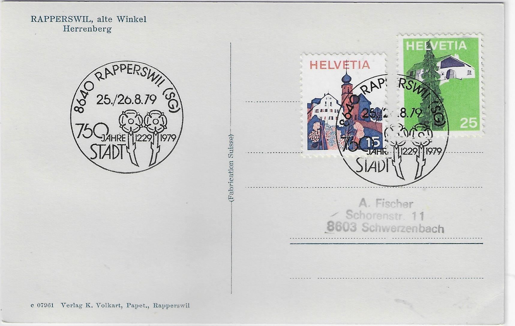 Cartoline postali: Rapperswil - Alte Winkel Herrenberg – Antico da Ettingen venduto da Kartenplanet 1