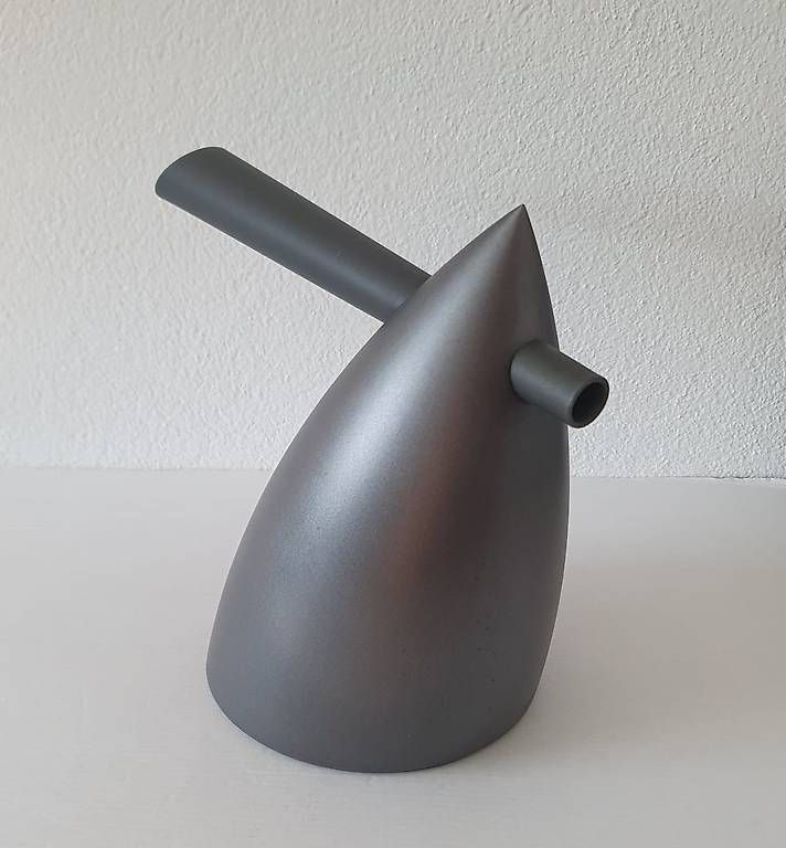 Alessi Bollitori: Alessi/Starck - Wasserkessel 'Hot Bertaa' anthrazit - 1987 – Usato da Rebstein venduto da big_sleeper