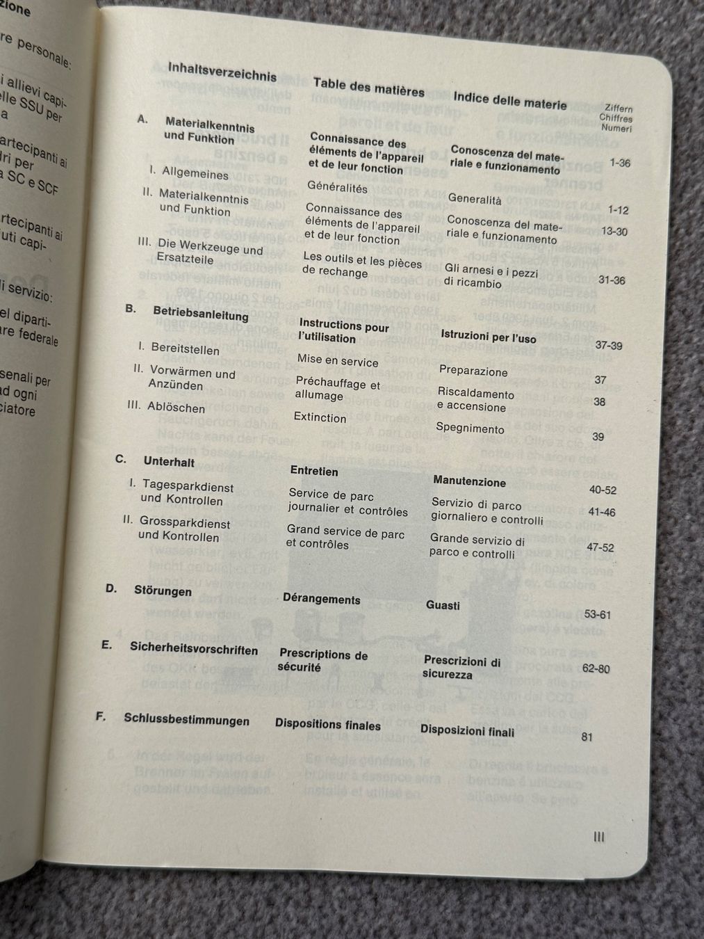 Libri: Reglement: Der Benzinvergaserbrenner - Schweizer Armee – Usato da Brütten venduto da Hst1 1