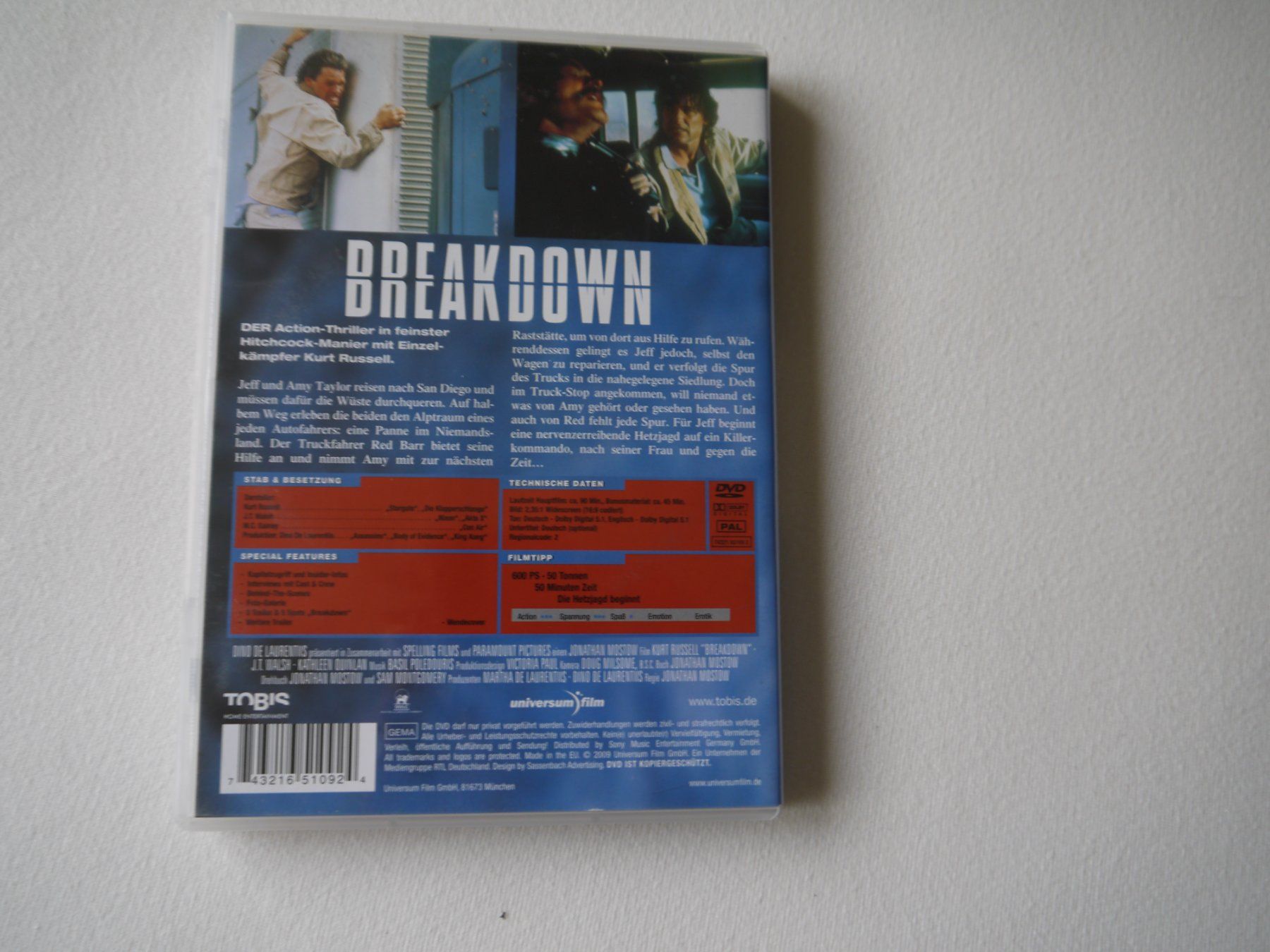 Alle DVDs: BREAKDOWN(1997)- Kurt Russell – Gebraucht aus Hagendorn von Blaf 1