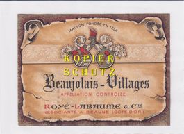 Etikette - Beaujolais-Villages /bd