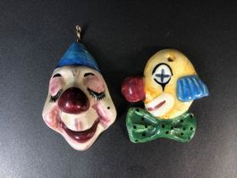 ⭐2 Clowns Basler Fasnacht, Dolny, handgemacht, Einzelstücke,