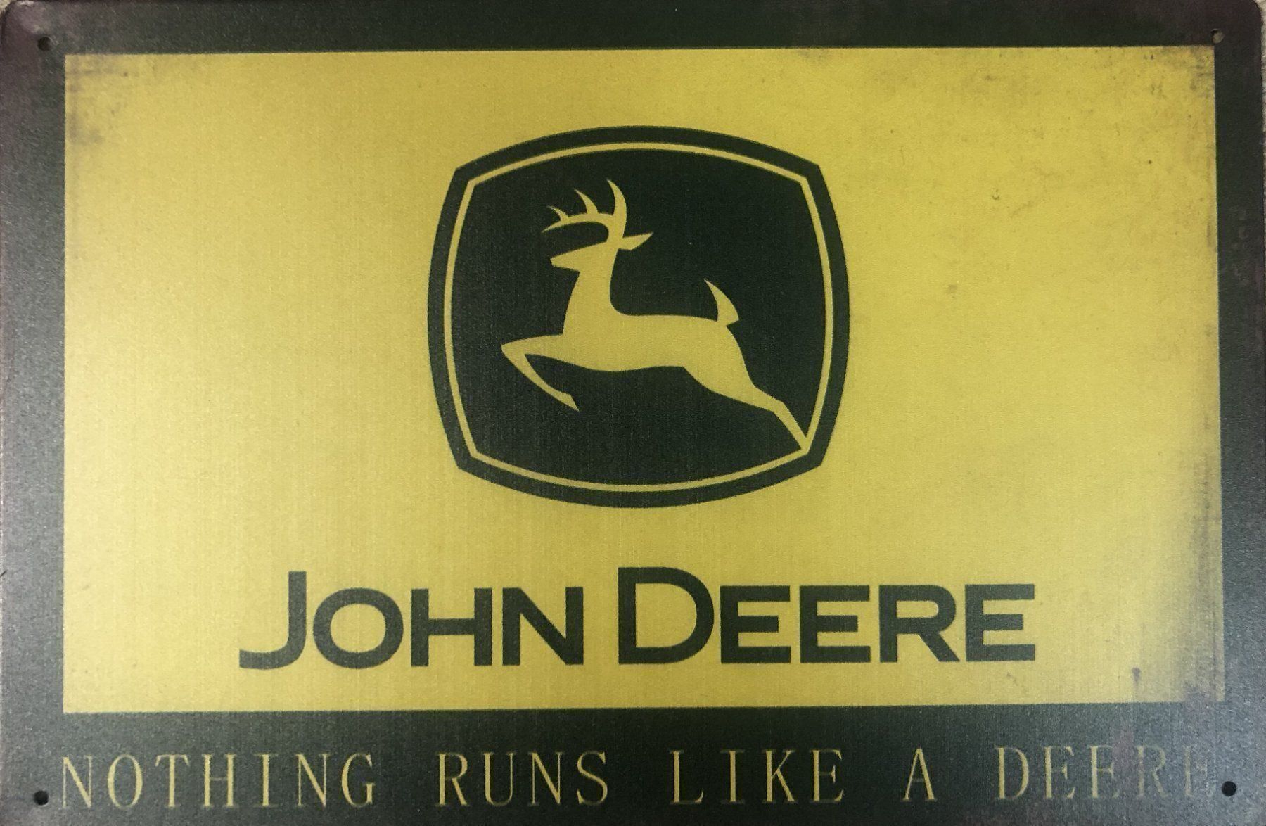 Schilder: John Deere Blechschild Metallschild Sign Traktor Hirsch – Neu und originalverpackt aus Dättlikon von easythings