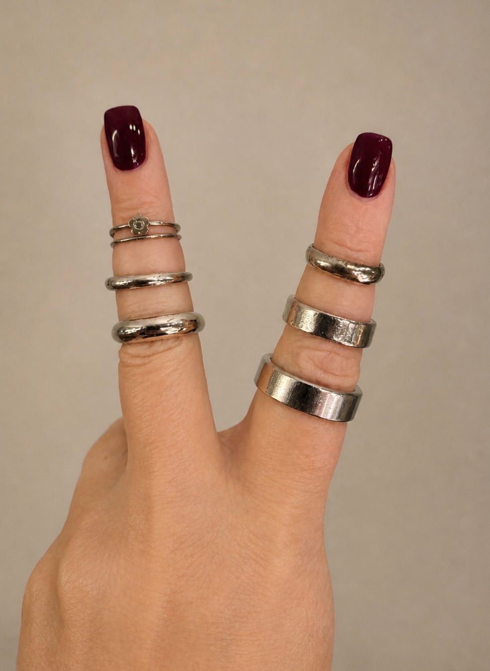 Altri gioielli: 925 Silber Ring Set + Edelstahl | 6 Ringe | div. Größen – Usato da Basel venduto da Rouge.